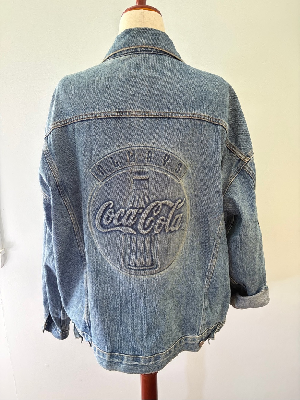 Vintage Coca Cola Oversized Denim Jean Jacket